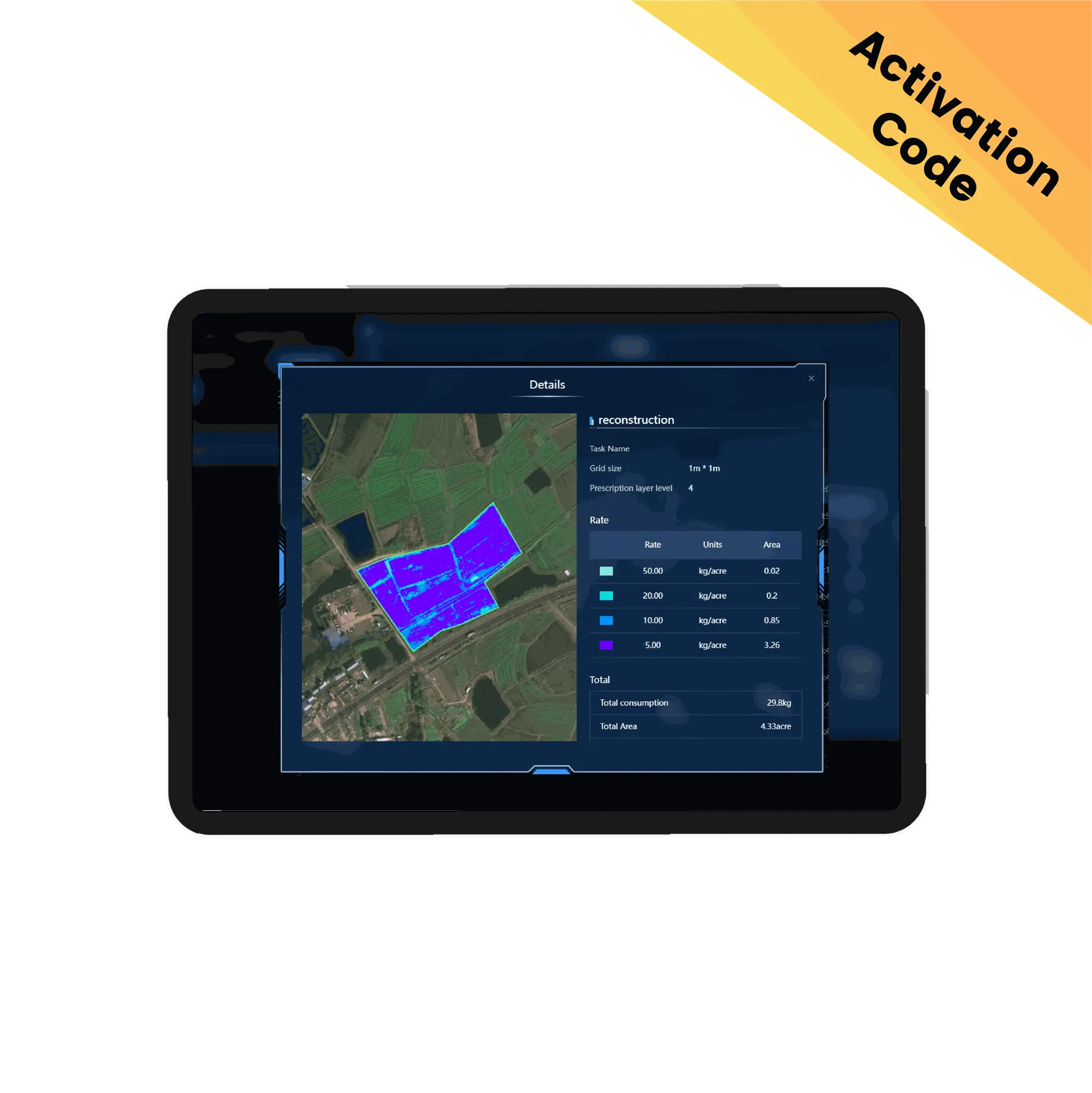 Licenza di attivazione del sistema di gestione agricola FJD all'anno